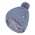Dames Geribbelde Opgerolde Thermische Winter Pompon Beanie