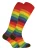 Set van 2 kniehoge bamboesokken met patroon voor dames – Regenboog