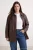 TRENDYOLMİLLA Dames Bruin Effen Lang Oversized Grote maten Trenchcoats