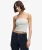Athletic Essentials Gestreepte Jersey Bandeau Top Grey