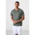 Heren Solid Bird’s Eye Crew Neck T-Shirt