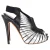 Alexander McQueen Peep Toe Slingback Hakken in Zilveren Leer