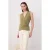 TRENDYOLMİLLA Dames Kaki Effen Mouwloos Regular fit Blouses