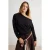 TRENDYOLMİLLA Dames Zwart Effen Lang, Relaxed fit Sweatshirts