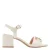 Graceland leren sandalettes met siergesp ecru