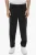 Effen kleur slim fit chino broek met verstelbare enkel in zwart