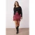 Trendyol Curve Dames Bordeaux Bloemen Kort / Mini Grote maten Rokken