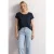 Shirt met ronde hals en losse schouders