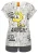 PEANUTS Korte pyjama  geel / grijs / wit