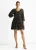 Zwarte veelkleurige viscose mini-jurk met geknipte jacquard en laagjes