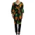 Dolce & Gabbana Dames Zwarte Ananasprint Wikkel Stretch Zijden Jurk