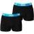 Lonsdale Boxershorts voor heren (Set van 2) (Zwart/Blauw)