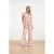 Smashed Lemon Jumpsuit met grafische streep print rood/wit |