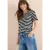 Cecil Dames Shirt met ronde hals in ajour look in Blauw