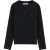 Marineblauwe kabeltrui met geborduurd Rigby Go-logo