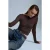 Slim Fit Bootneck Lange Mouwen Blouse