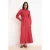 Bruine platte maxi-jurk voor dames, lange casual/dagelijkse A-lijn jurk met hijab
