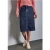 Street One Dames Midi denim rok in Blauw