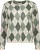 Bloomings Vest Argyle 3/4 Mouw Groen dames