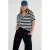Maicazz & Zizo gestreepte top donkerblauw
