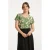 Smashed Lemon 25161 bladprint stretch top met v-hals |