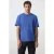 Mango Man regular fit T-shirt – middenblauw