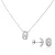 Orphelia Dames 925 Sterling Zilveren Set: Ketting-Hanger + Oorbellen – Zilver SET-5252
