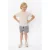 No Way Monday T-shirt met backprint beige