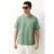 TRENDYOL MAN Heren Groen Effen Kort Oversized T-shirts
