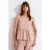 Mouwloze Crepe V-hals Knop Blouse