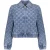 Geisha Jeans Jacket Jacquard Circles Mid Blue Denim