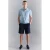 Mango Man slim gestreepte polo lichtblauw