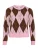 VILA Gebreid vest ‘VINORE’  bruin / lichtbruin / rosa
