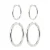 PILGRIM silver plated oorbellen Eve – set van 2