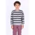 B.Nosy rechtvallende gestreepte sweater – grijs