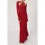 Reiss Cut Out Knitted Midi Dress Red