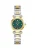 GUESS Analoog horloge ‘Ginger’  goud / donkergroen / zilver