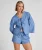 Hunkemöller Korte pyjama  blauw / wit