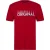 Original Penguin Heren Belettering Crew Hals Regular T-shirt (Salsa)