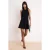 TRENDYOLMİLLA Dames Zwart Effen Kort / Mini Mouwloos Casual Skater Jurken