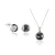 Orphelia Dames 925 Sterling Zilver Set: Ketting-Pendant + Oorbellen – Zilver SET-5912