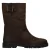 Manfield leren enkelboots met profielzool – bruin