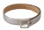 Dolce & Gabbana Metallic Zilveren Leren Taillenaam Buckle Riem