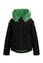 Mymo winterjas houduwarm Dames zwart groen