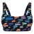 Puma Bikinitop voor dames met logo over het gehele oppervlak (Zwart)