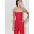 Mango jumpsuit met open rug en linnen – rood
