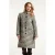 Smashed Lemon Houndstooth jas met hoge hals in zwart en off-white |