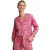 River Woods Fuchsia/white Buttoned Fantasy V-neck Blouse