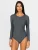 zd ZERO DEFECTS Onderhemd ‘Artemisa Long-sleeve top soy fiber’  donkergrijs