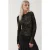 Langdurige Mouw Asymmetrische Tule Blouse
